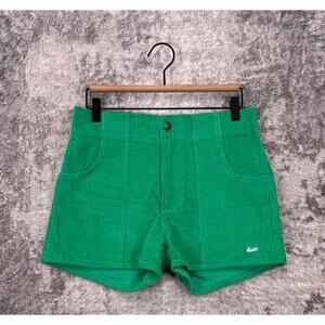 Hammies Corduroy Shorts 30 Womens Green High Rise